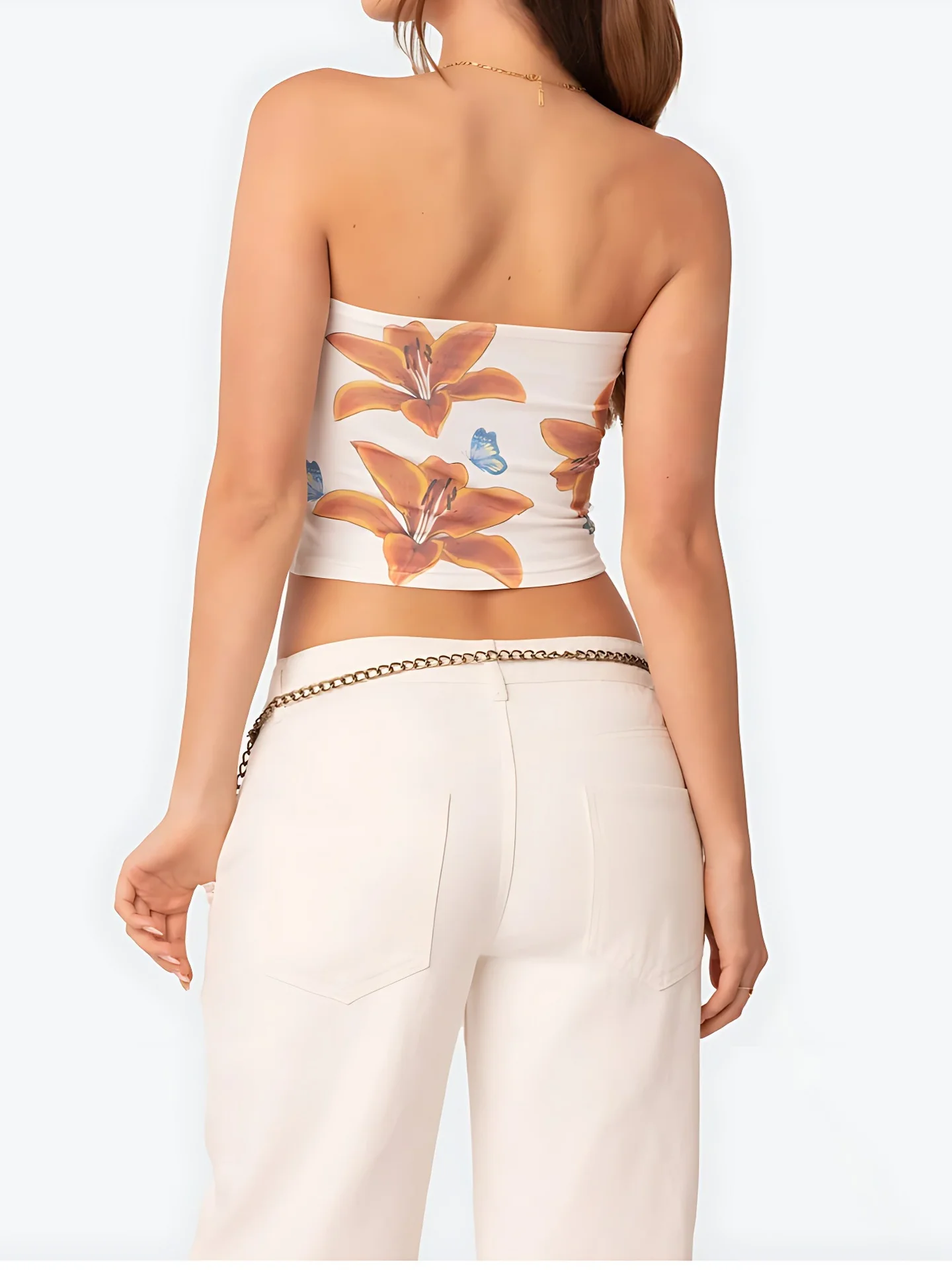 Floral Print Cropped Top - Image 5