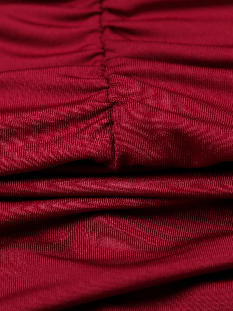Strapless Nightclub Pleated Bodycon Mini Dress - Image 17