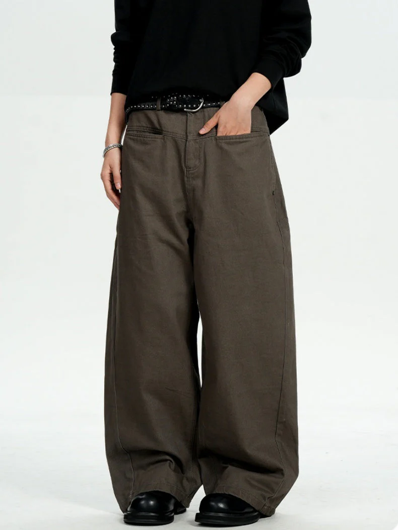 Retro Machete Old Money Style Loose Cleanfit Silhouette Cargo Trousers - Image 2