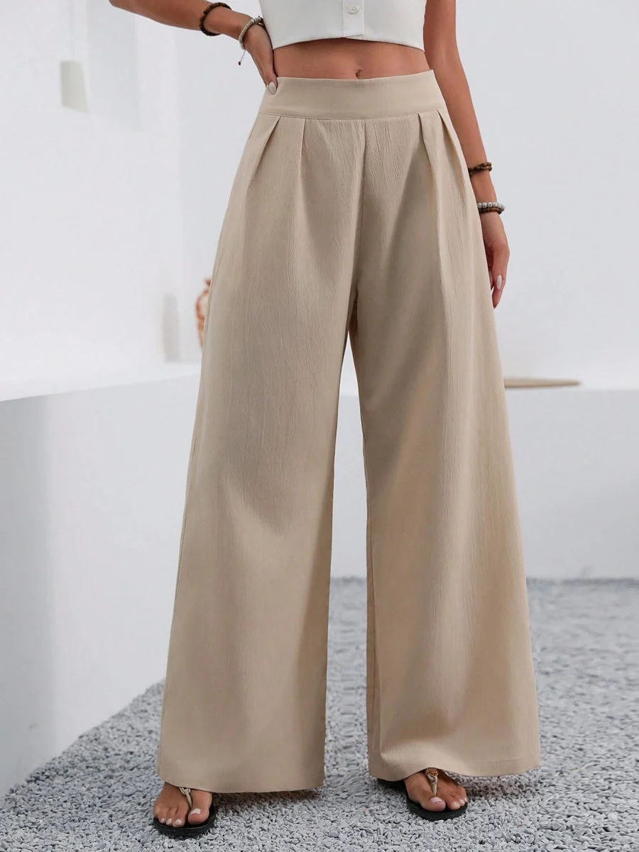 Pocket High Waist Wide Leg Pants - Image 2