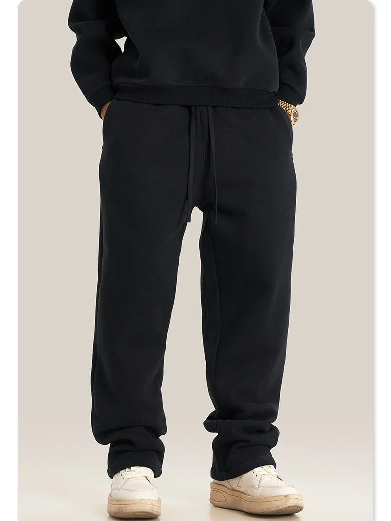 Loose Plush All-match Straight-leg Sweatpants - Image 11