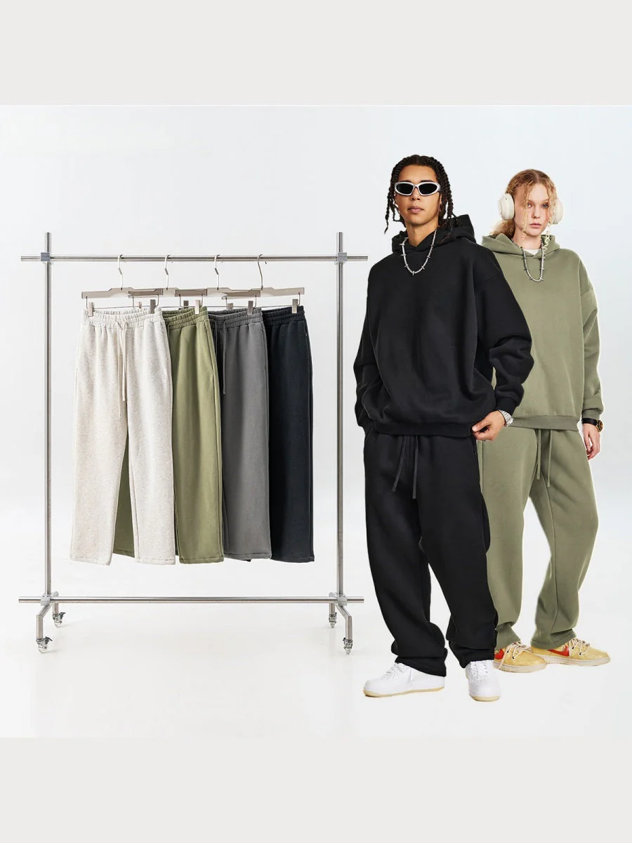 Loose Plush All-match Straight-leg Sweatpants - Image 6