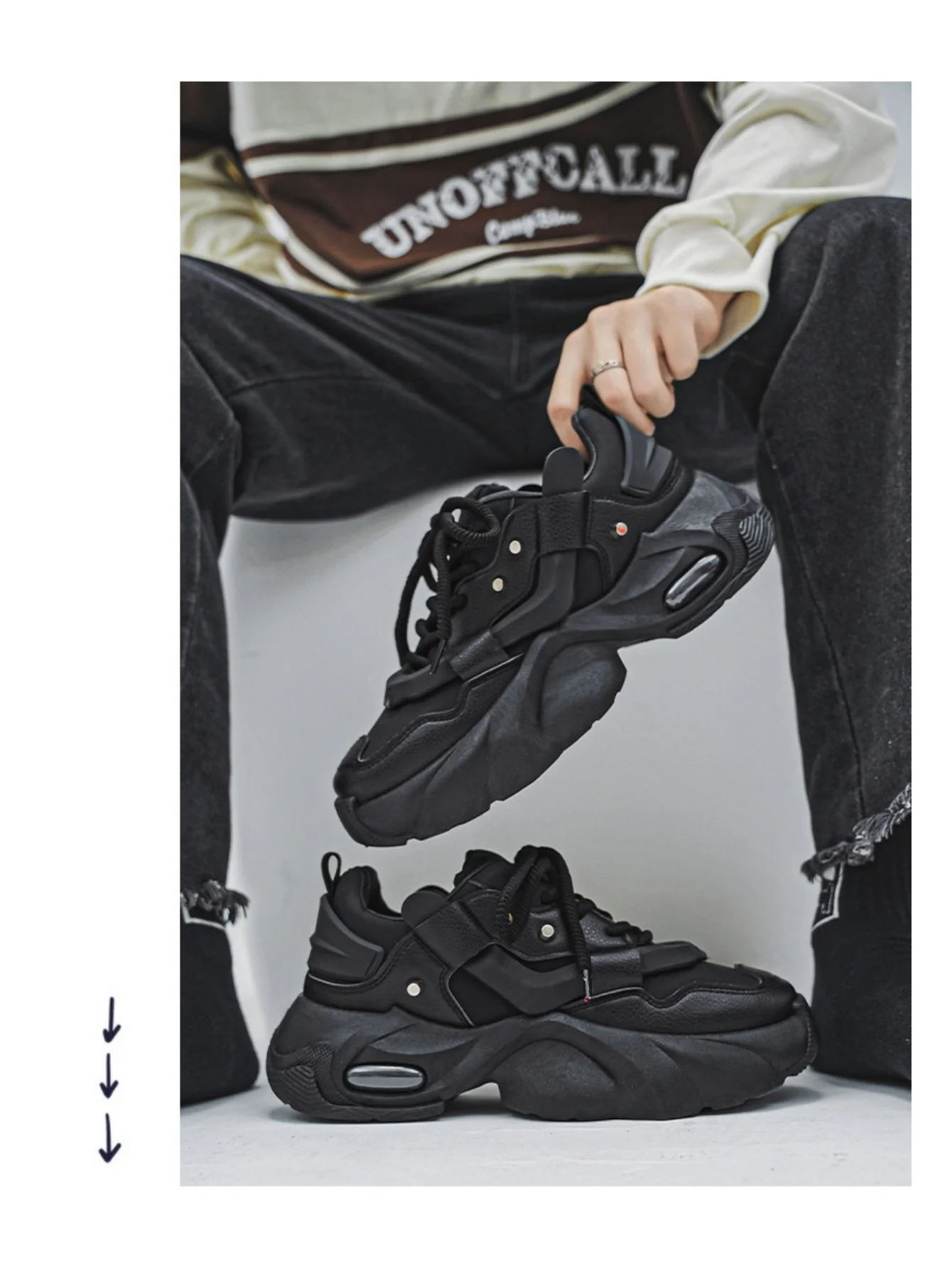 Liber Four Seasons Thick-soled Men's Casual Sports Shoes - Image 9