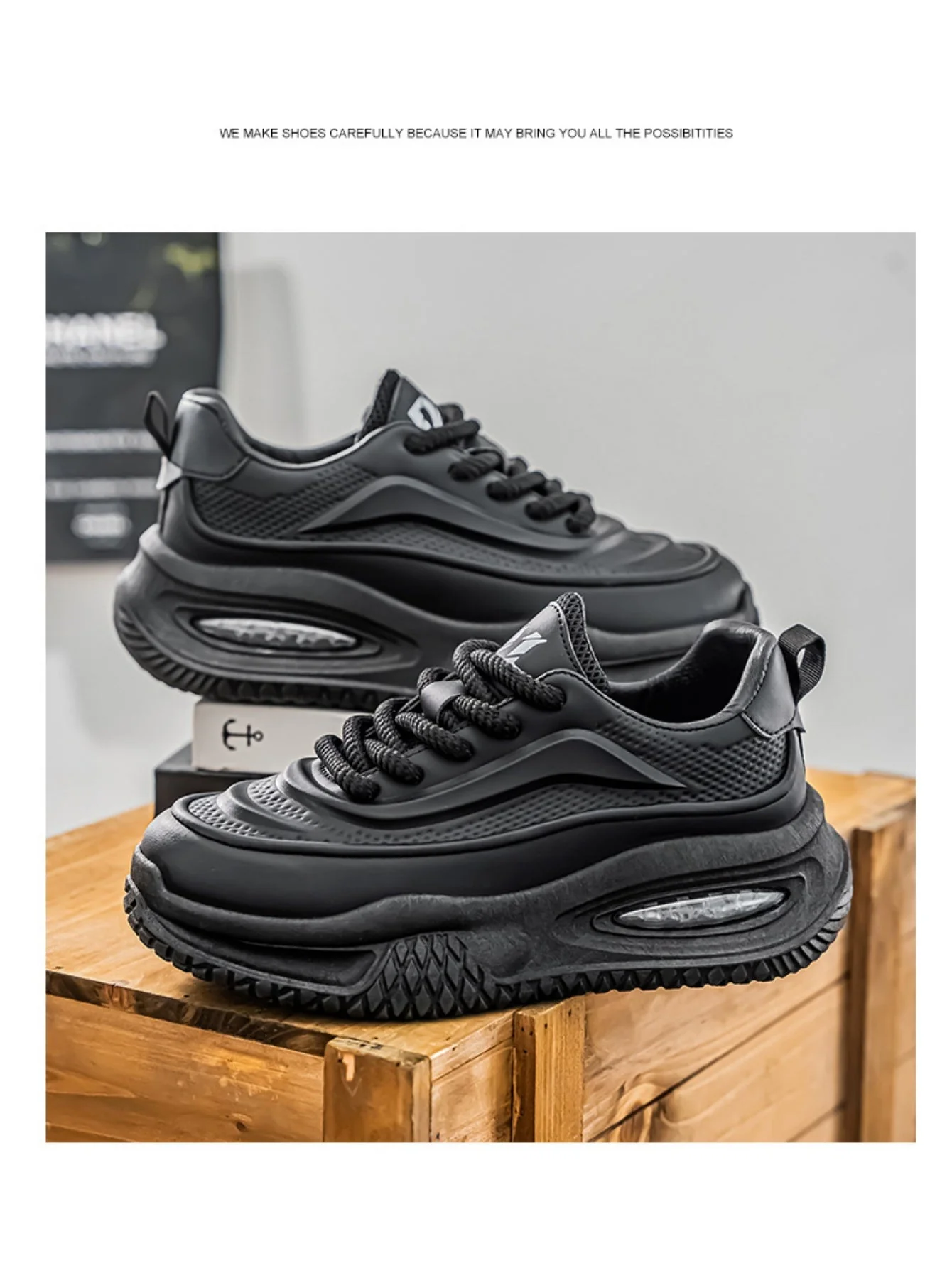 Liber Four Seasons Colorblock Thick-soled Men's Casual Sports Shoes - Image 12