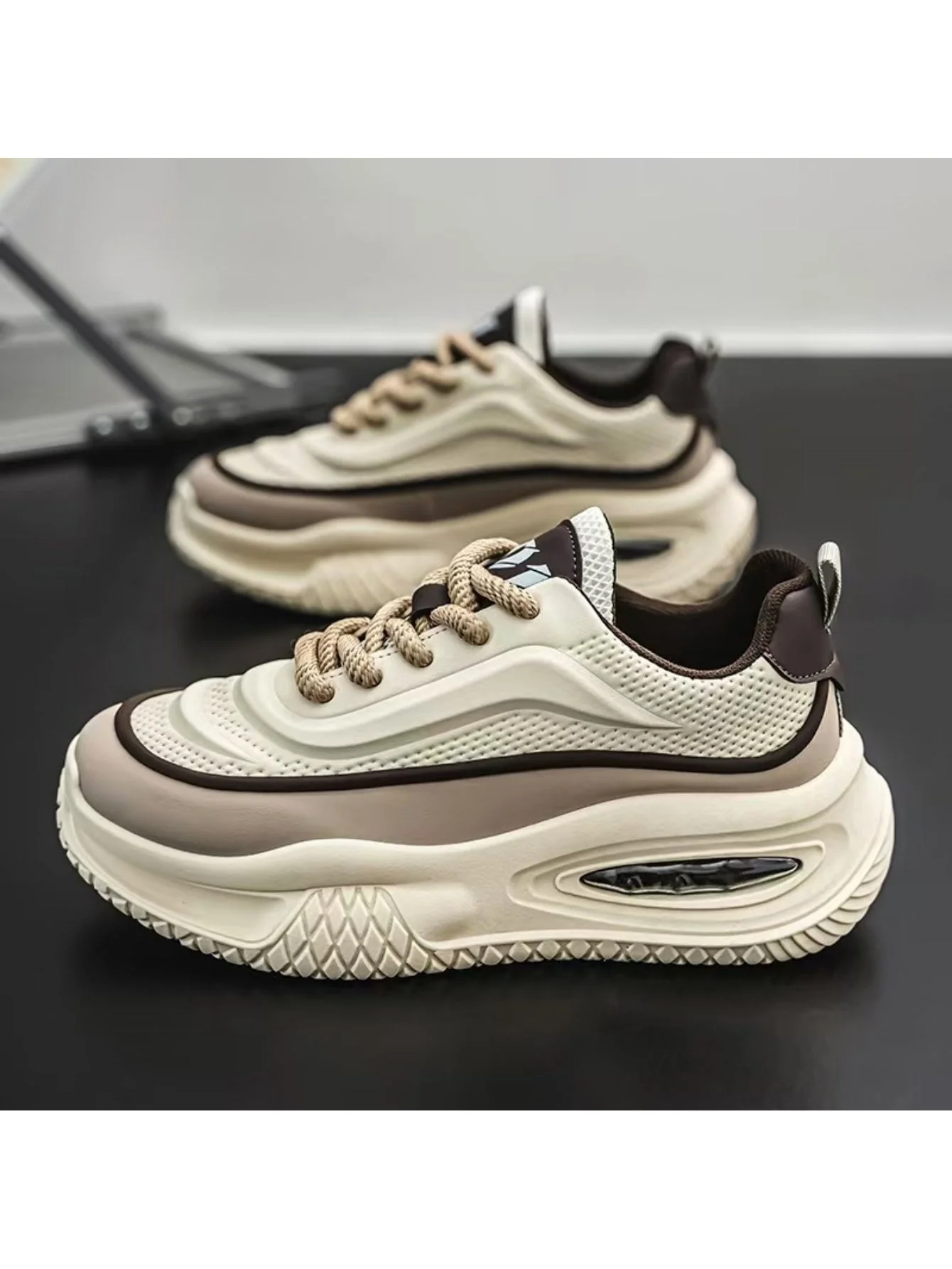 Liber Four Seasons Colorblock Thick-soled Men's Casual Sports Shoes - Image 3
