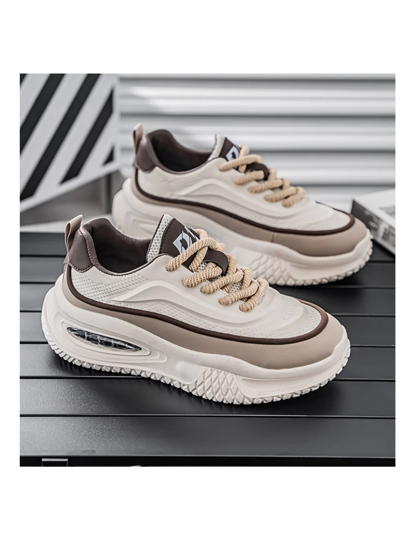 Liber Four Seasons Colorblock Thick-soled Men's Casual Sports Shoes - Image 5