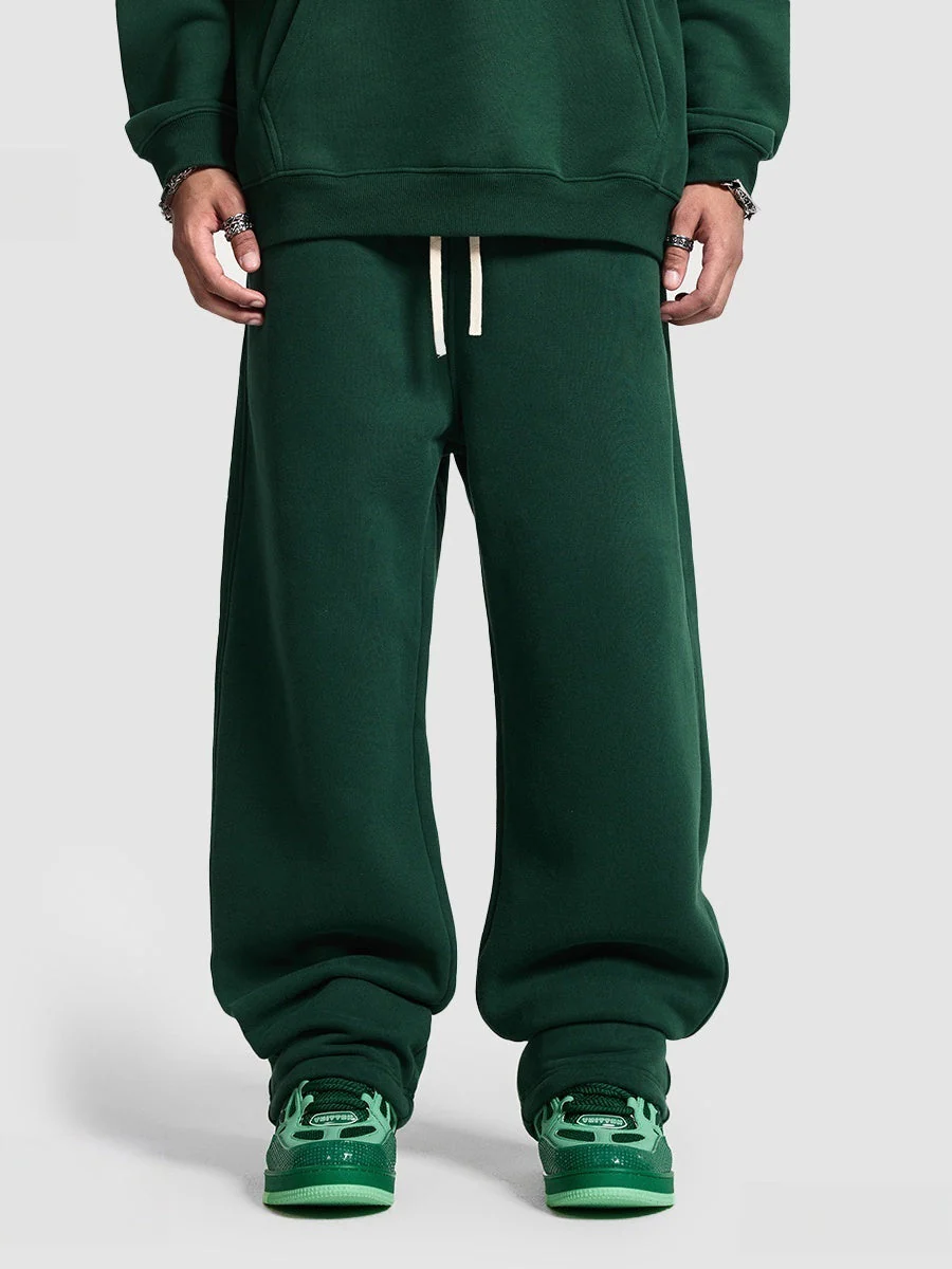 Plush Sports Loose Solid Color Zipper Hooded Sweatshirts&Hoodies Set - Image 13