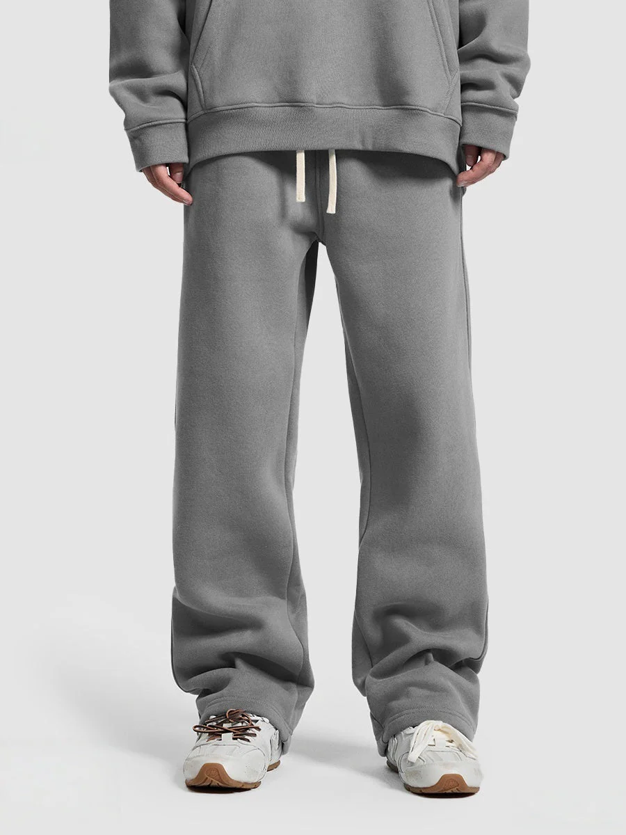 Plush Sports Loose Solid Color Zipper Hooded Sweatshirts&Hoodies Set - Image 19