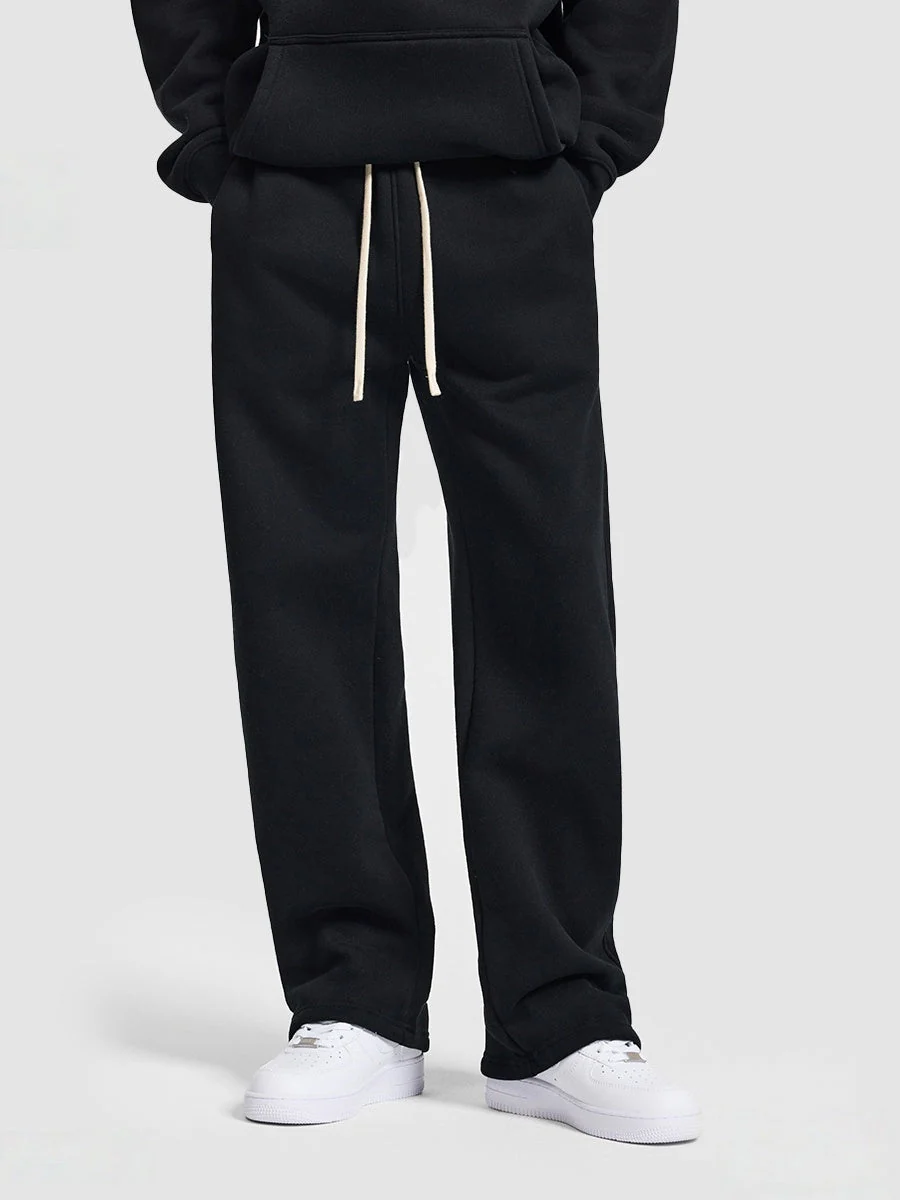 Plush Sports Loose Solid Color Zipper Hooded Sweatshirts&Hoodies Set - Image 7