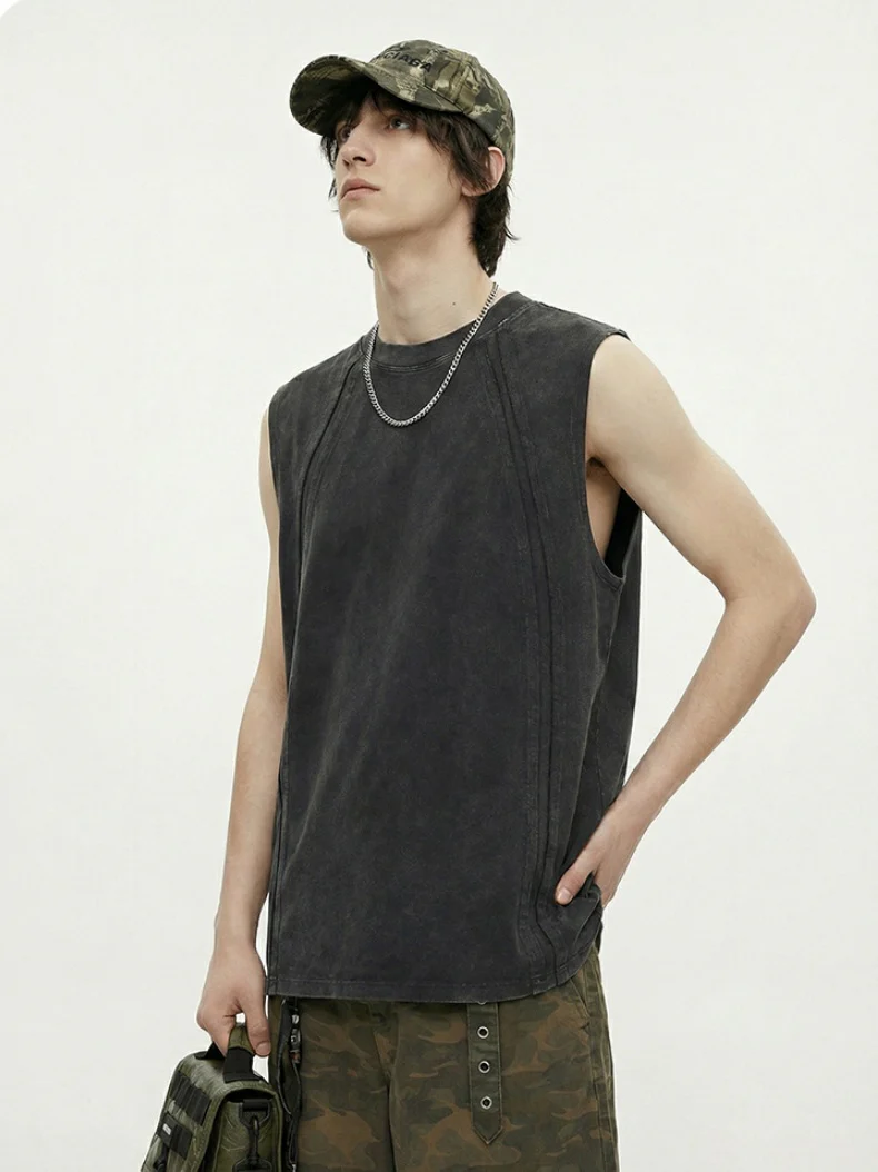 Retro Sports Patchwork Batik Tank Tops - Image 2