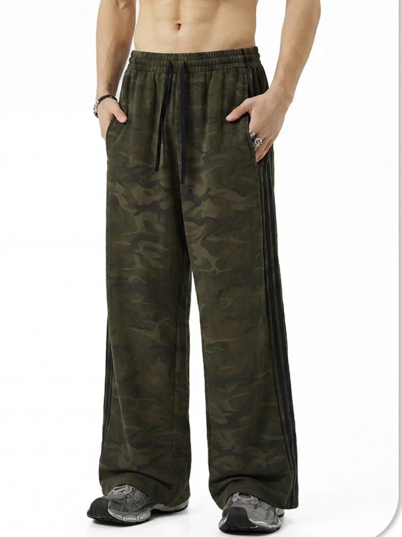 Camouflage Leisure Straight-fit Loose-fit Pants - Image 2