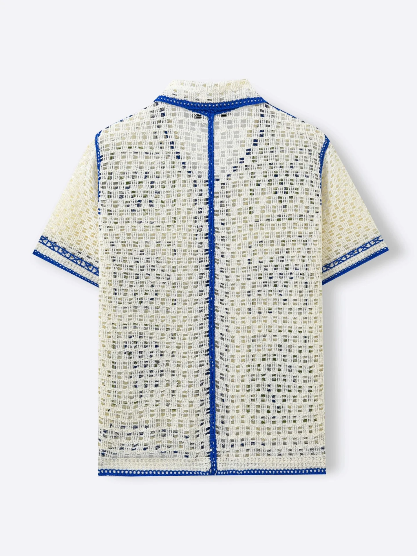 Holiday Style Crochet Hollow Knitting Polo Shirts - Image 4