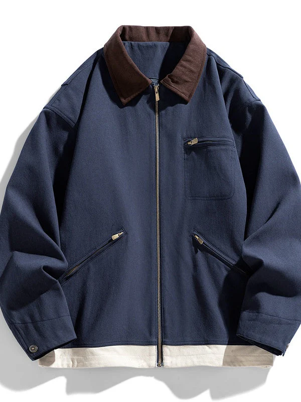 Liber Autumn Men's Color matching Jackets - Image 5