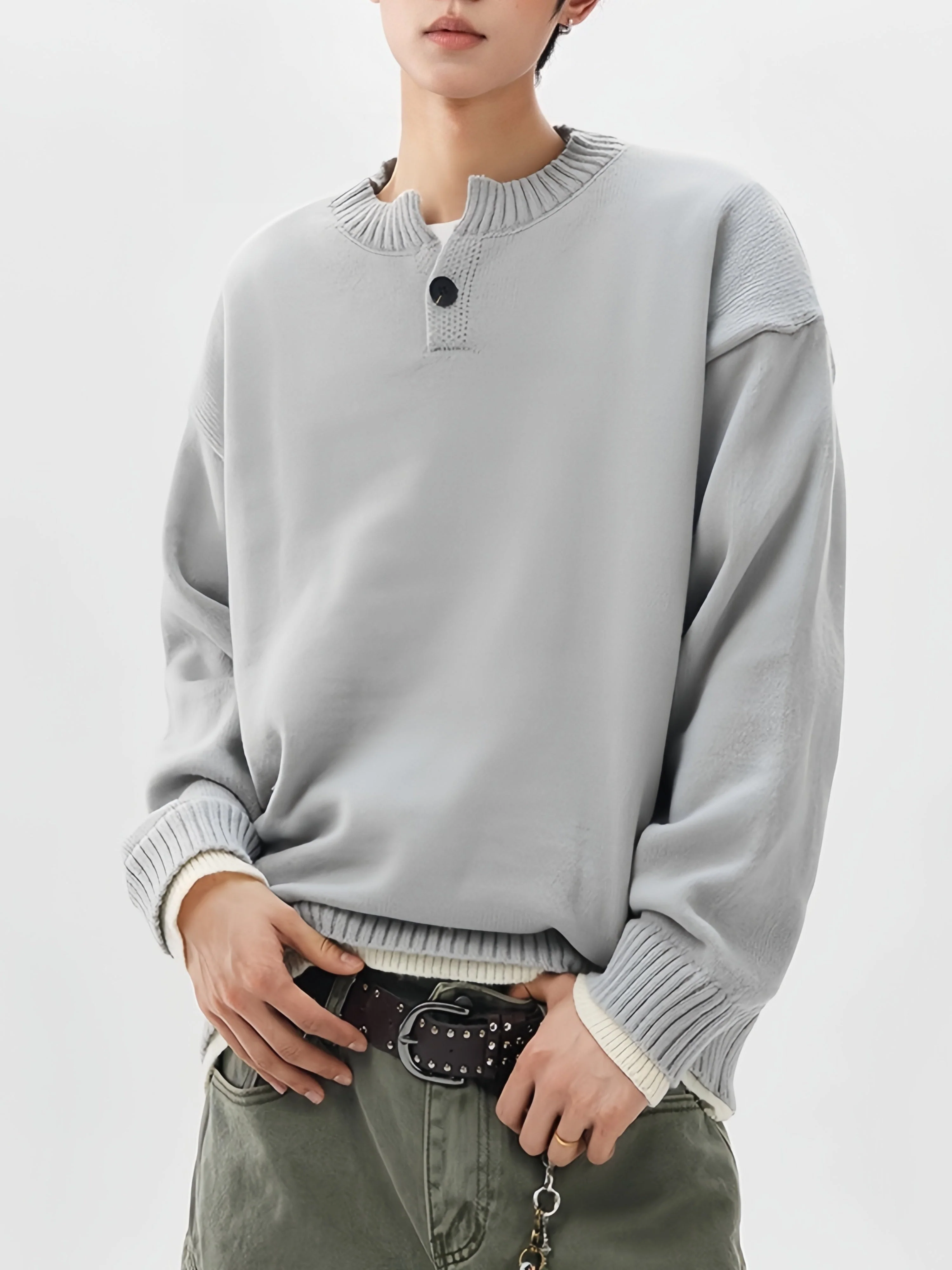 Old Money Style Leisure Solid Color V-neck Ins All-match Sweater - Image 3