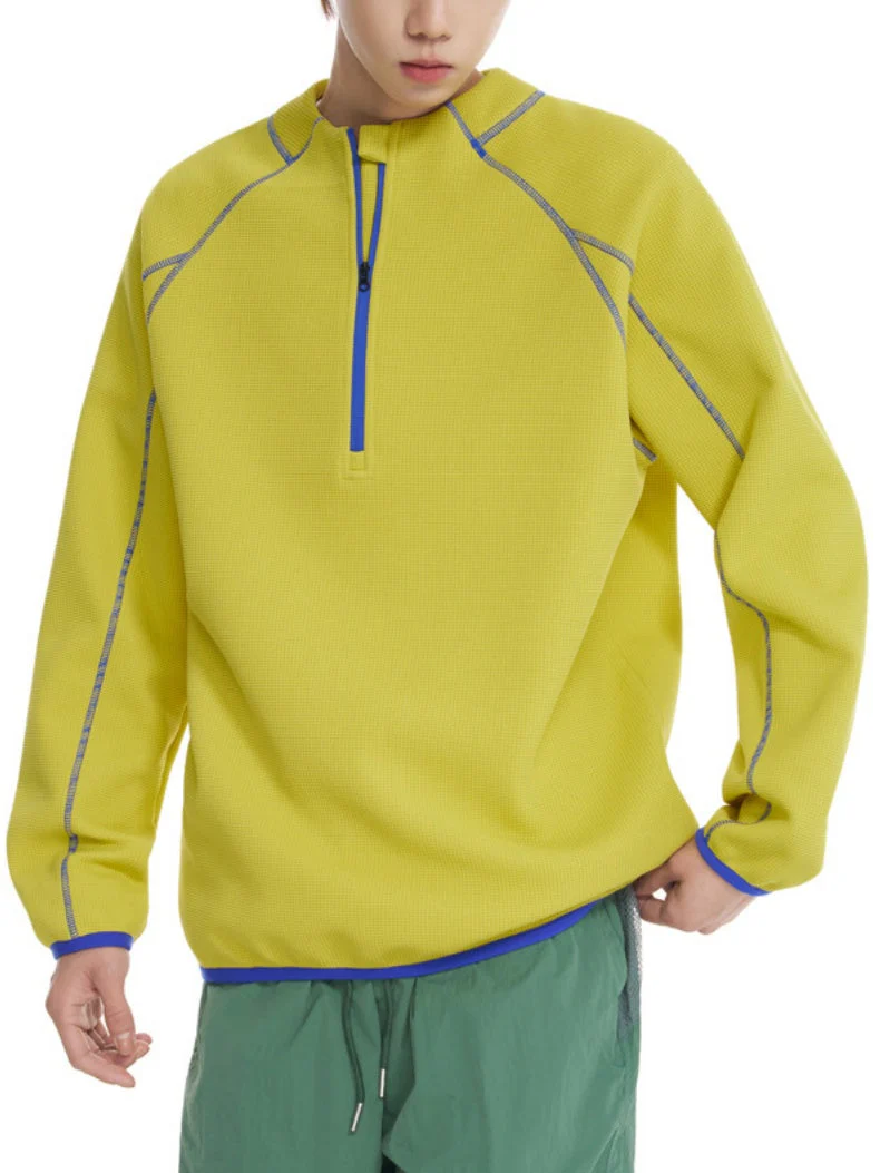 Color-blocked Line Loose-fit Sweatshirts&Hoodies - Image 11