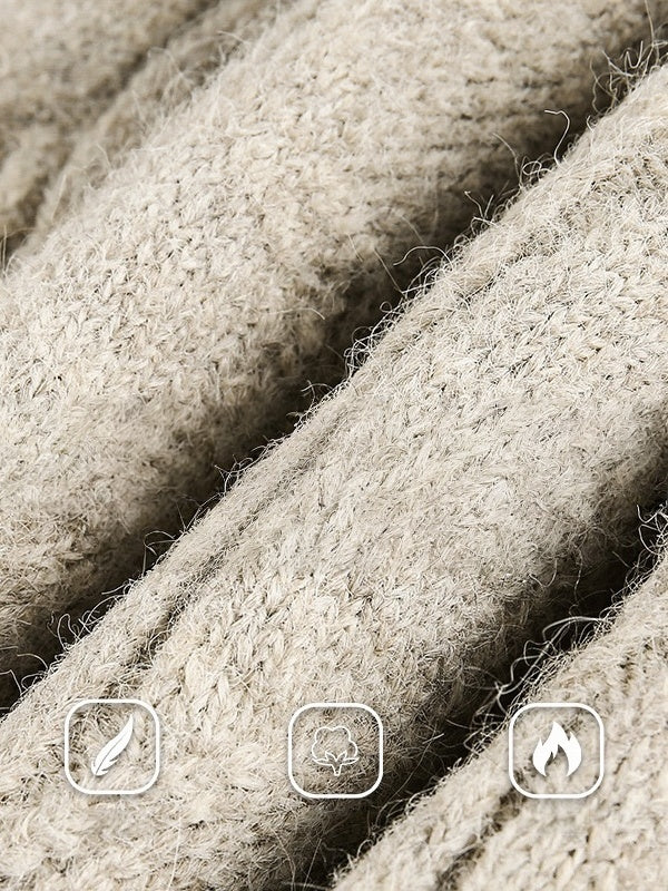 Liber Autumn Neutral wear Ribbed hem Sweaters - Image 3