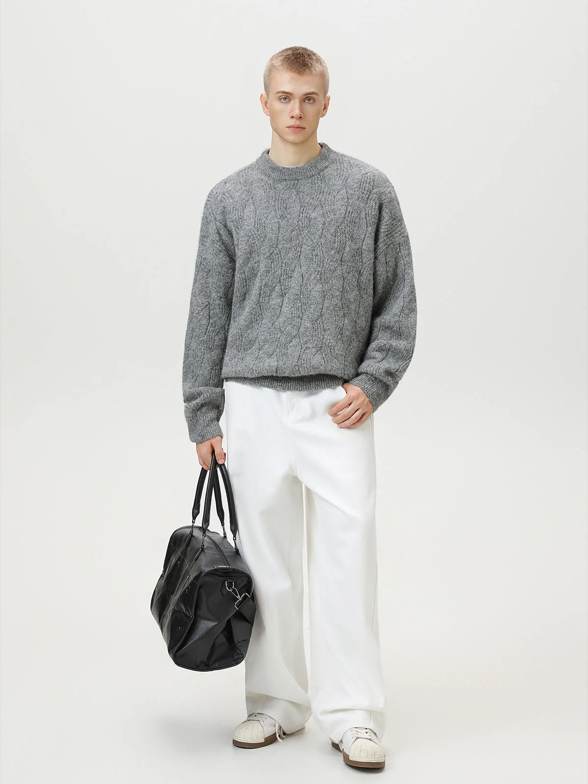 Liber Autumn Neutral wear Ribbed hem Sweaters - Image 5