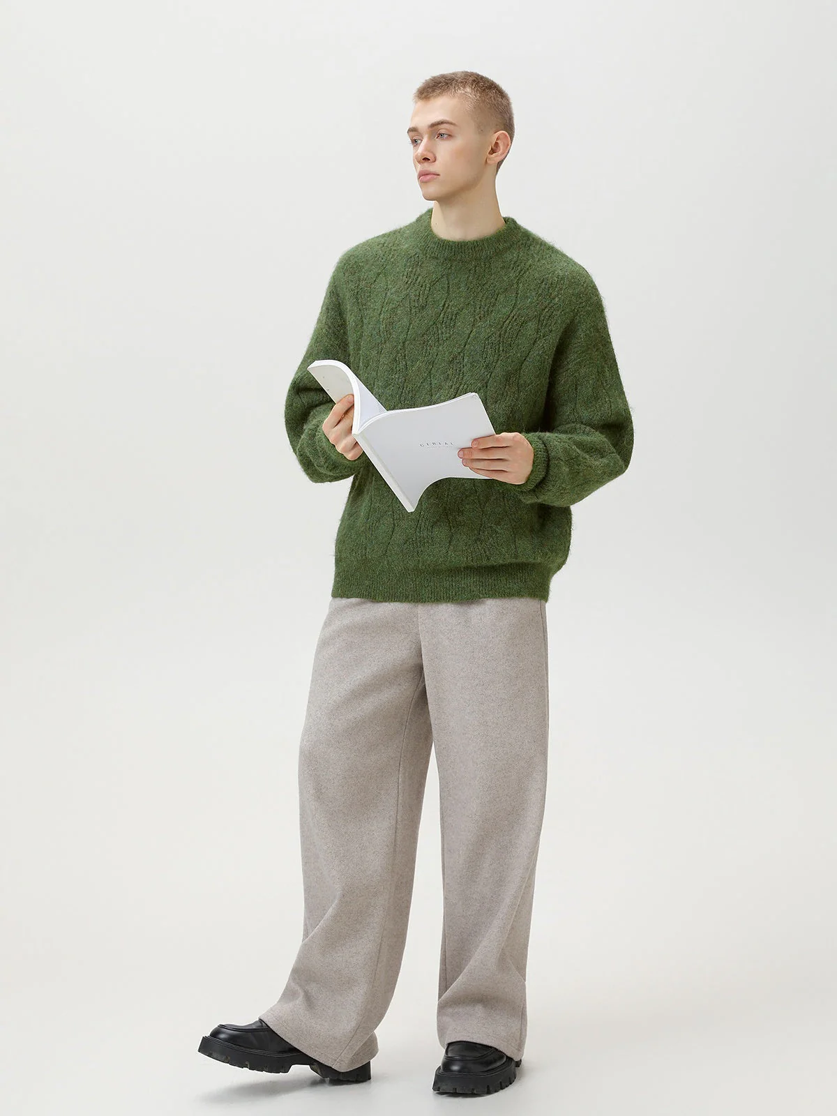 Liber Autumn Neutral wear Ribbed hem Sweaters - Image 6