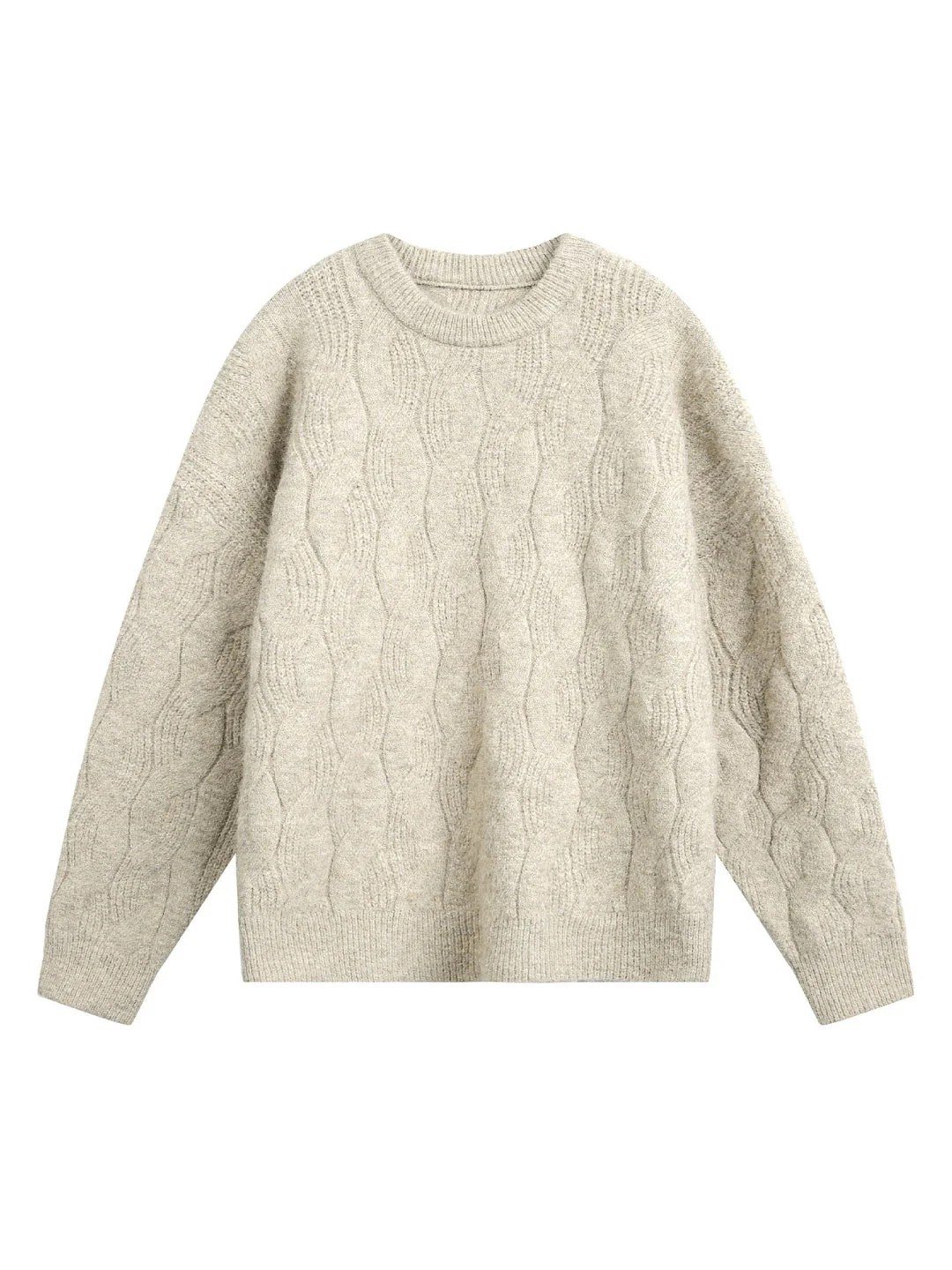 Liber Autumn Neutral wear Ribbed hem Sweaters - Image 9