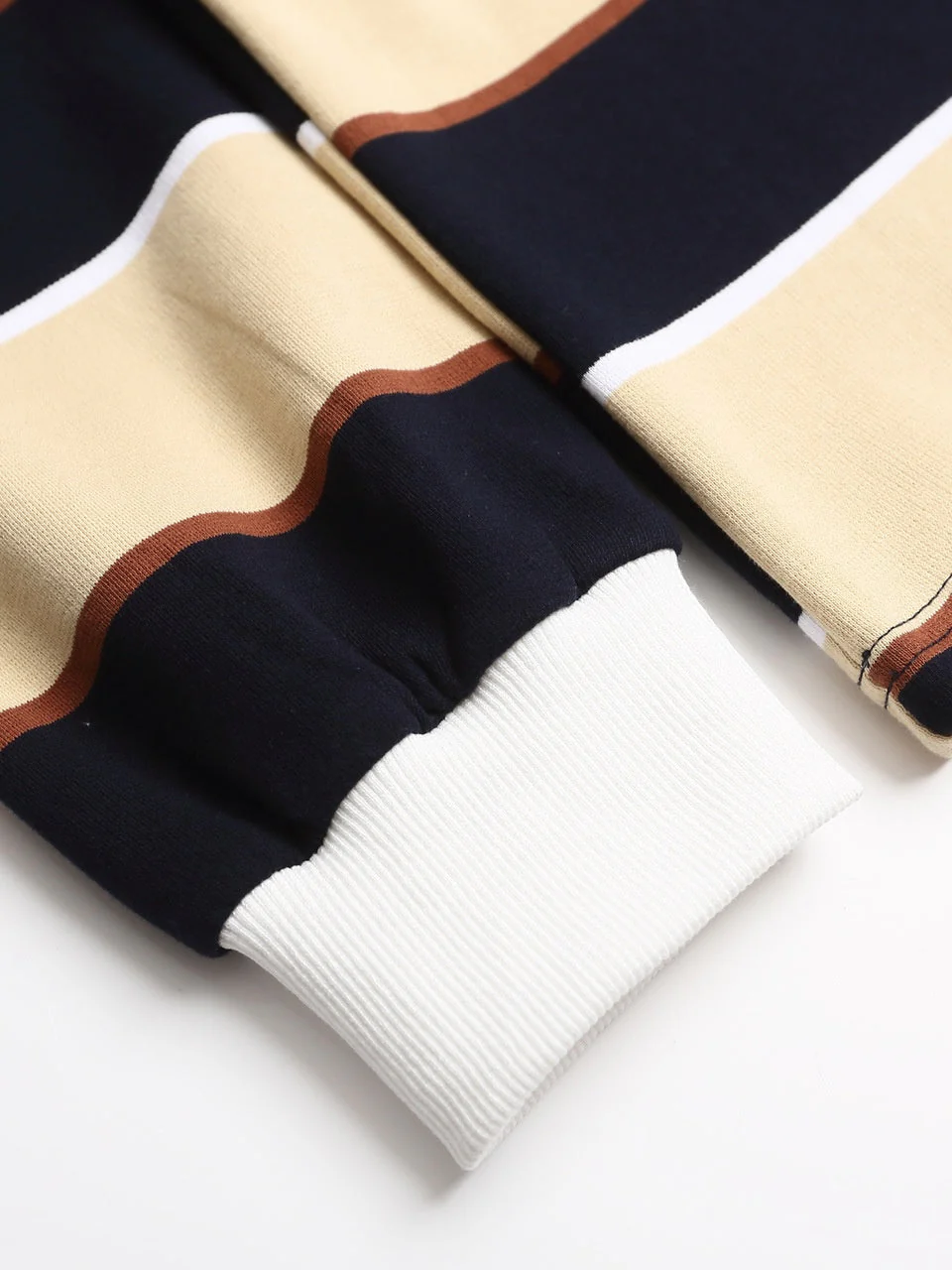 Liber Autumn Neutral wear Contrasting colors Stripes Polo Shirts - Image 5
