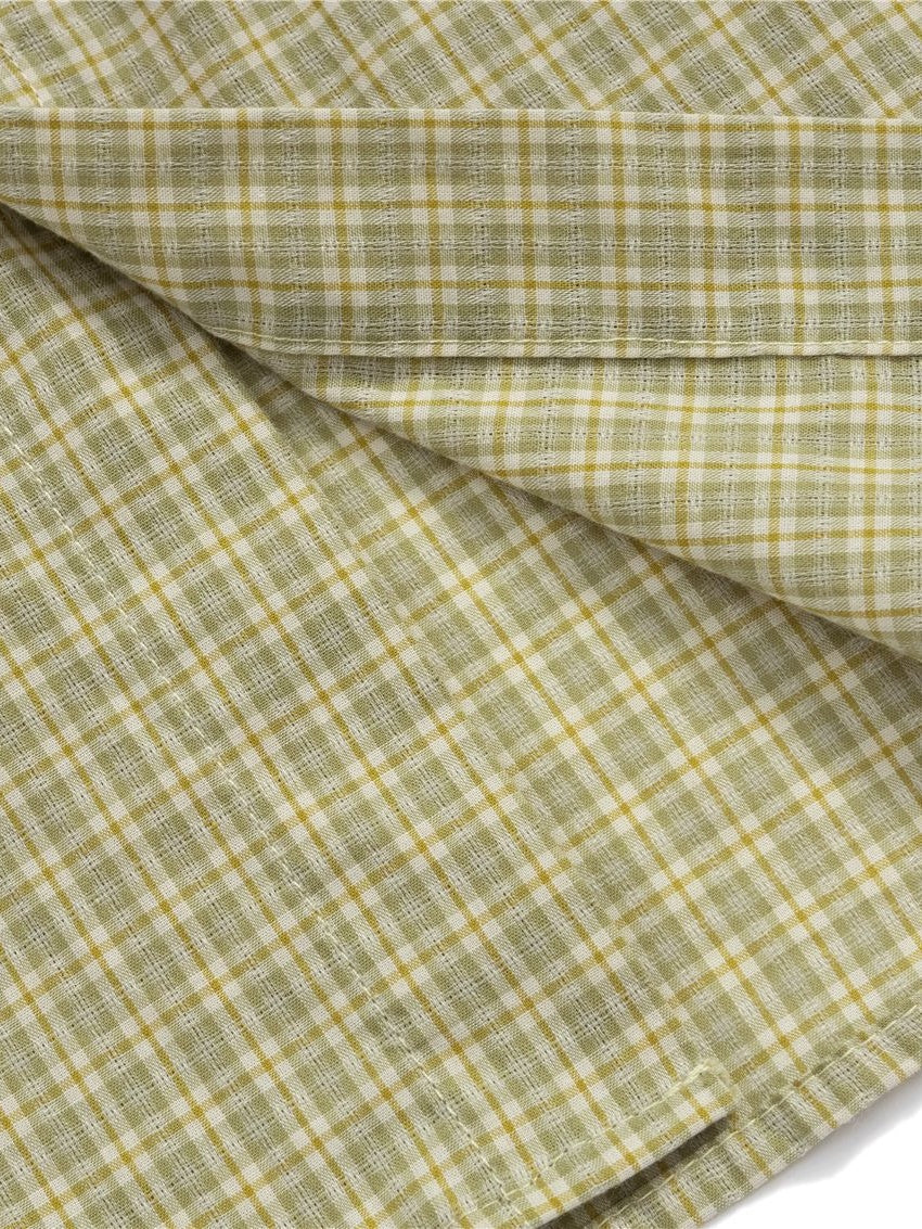 Liber Autumn Neutral wear Fake two pieces Plaid Shirts - Image 10