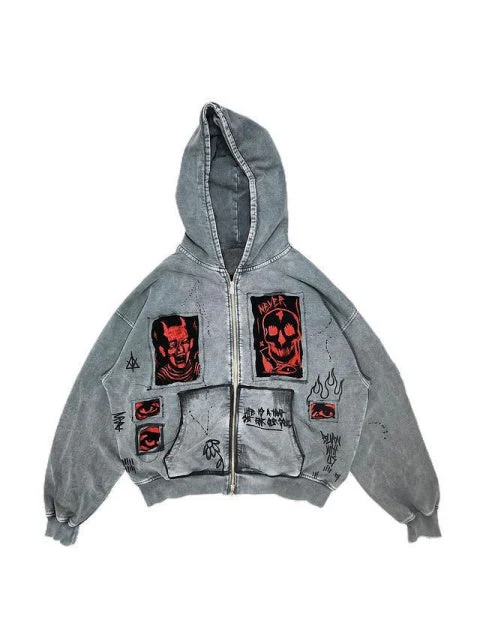 Devil Print Denim Jackets - Image 5