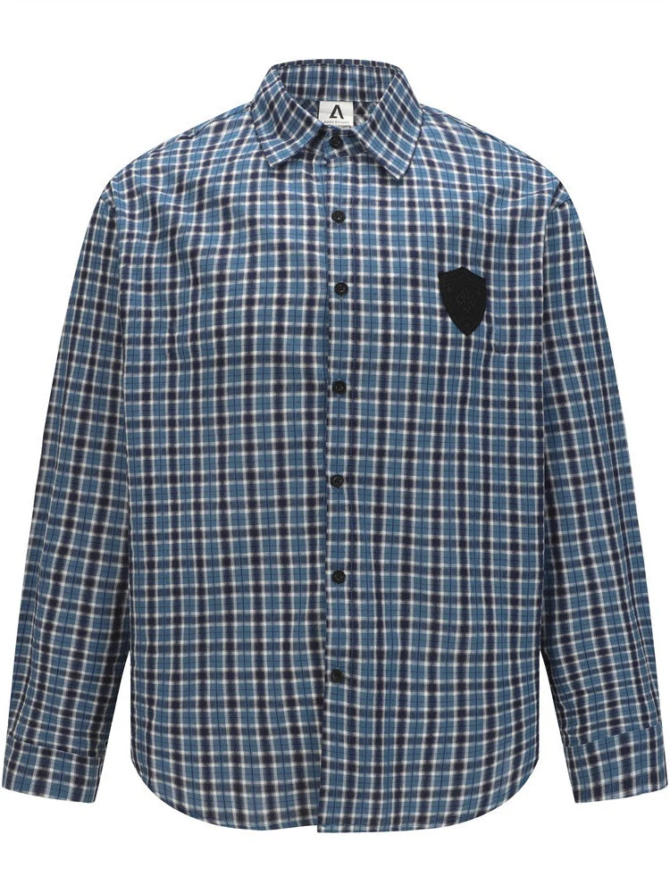 Appliqué embroidery Plaid Shirts - Image 2