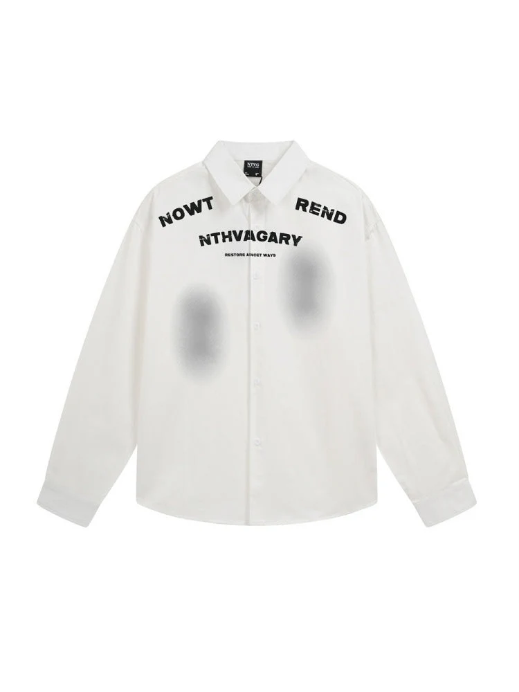 Liber Autumn Neutral wear Printed Letter Shirts - Image 6
