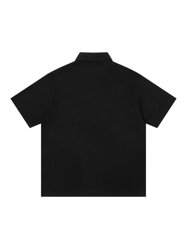 Graffiti Printed Vibe Hip Hop Loose-fit POLO Shirt - Image 8