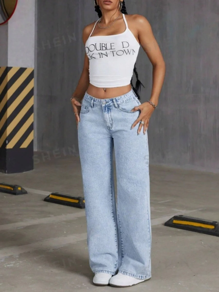Liber Autumn Women's Embroidery Bow Jeans - Image 8