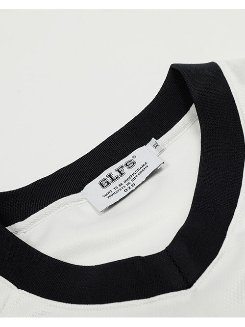 Color Block V-Neck Printed T-Shirt - Image 10