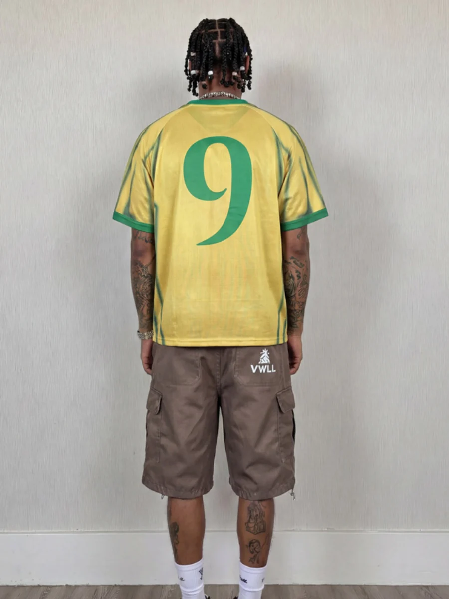 Brazil Sporty Style No. 9 Jersey Printed T-shirts - Image 3