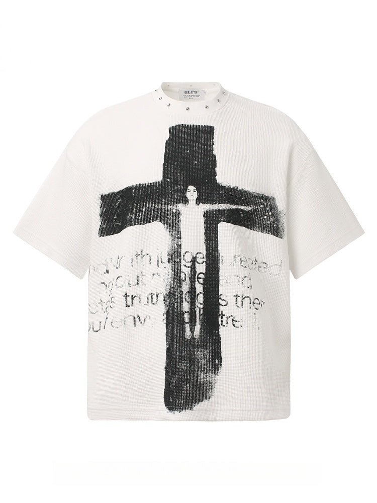 Columbia Cross Portrait Letter Printed T-shirt - Image 2