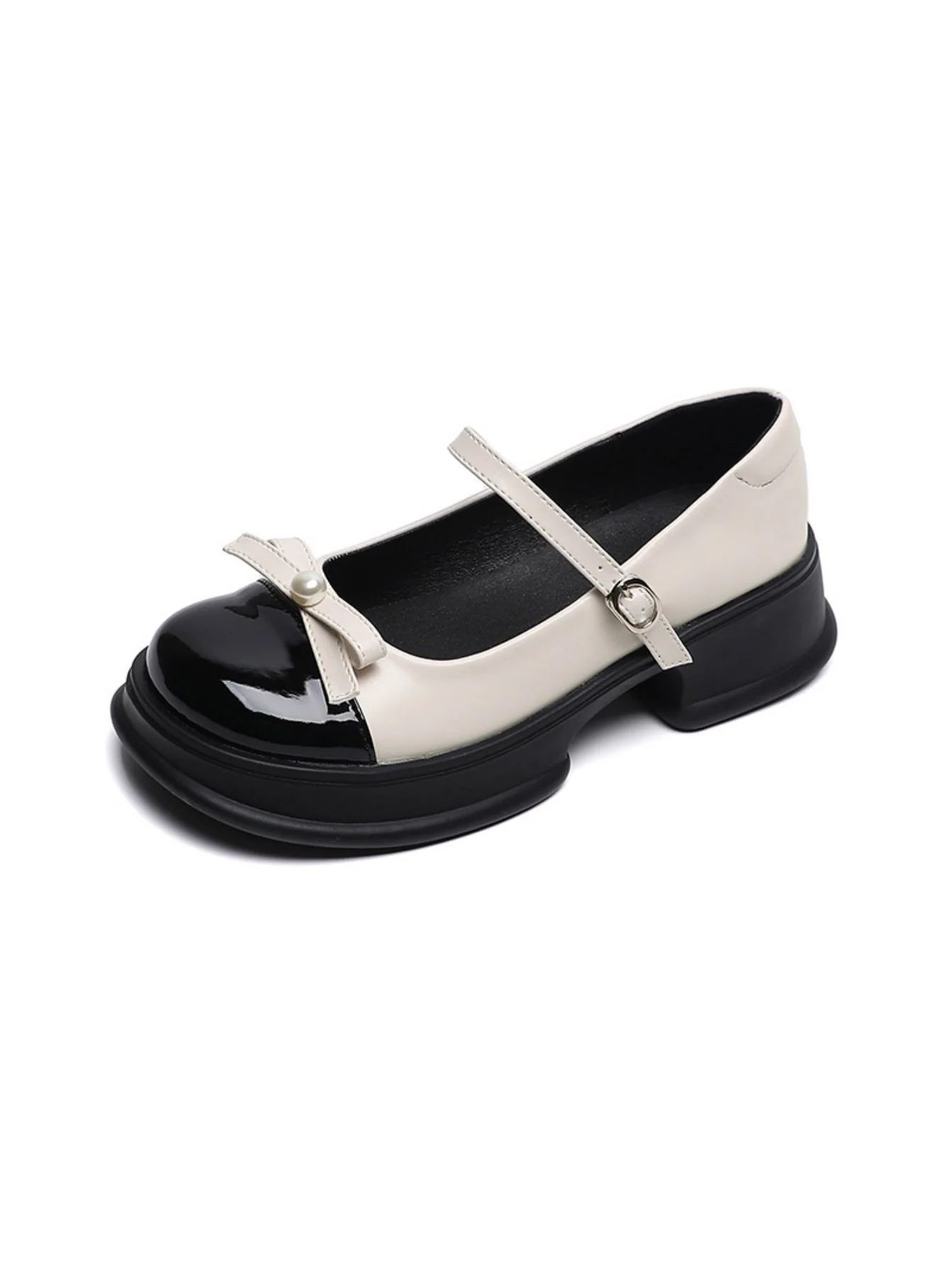 Liber Spring and Autumn Platform Bowknot Women's Mary Jane Shoes - Image 13