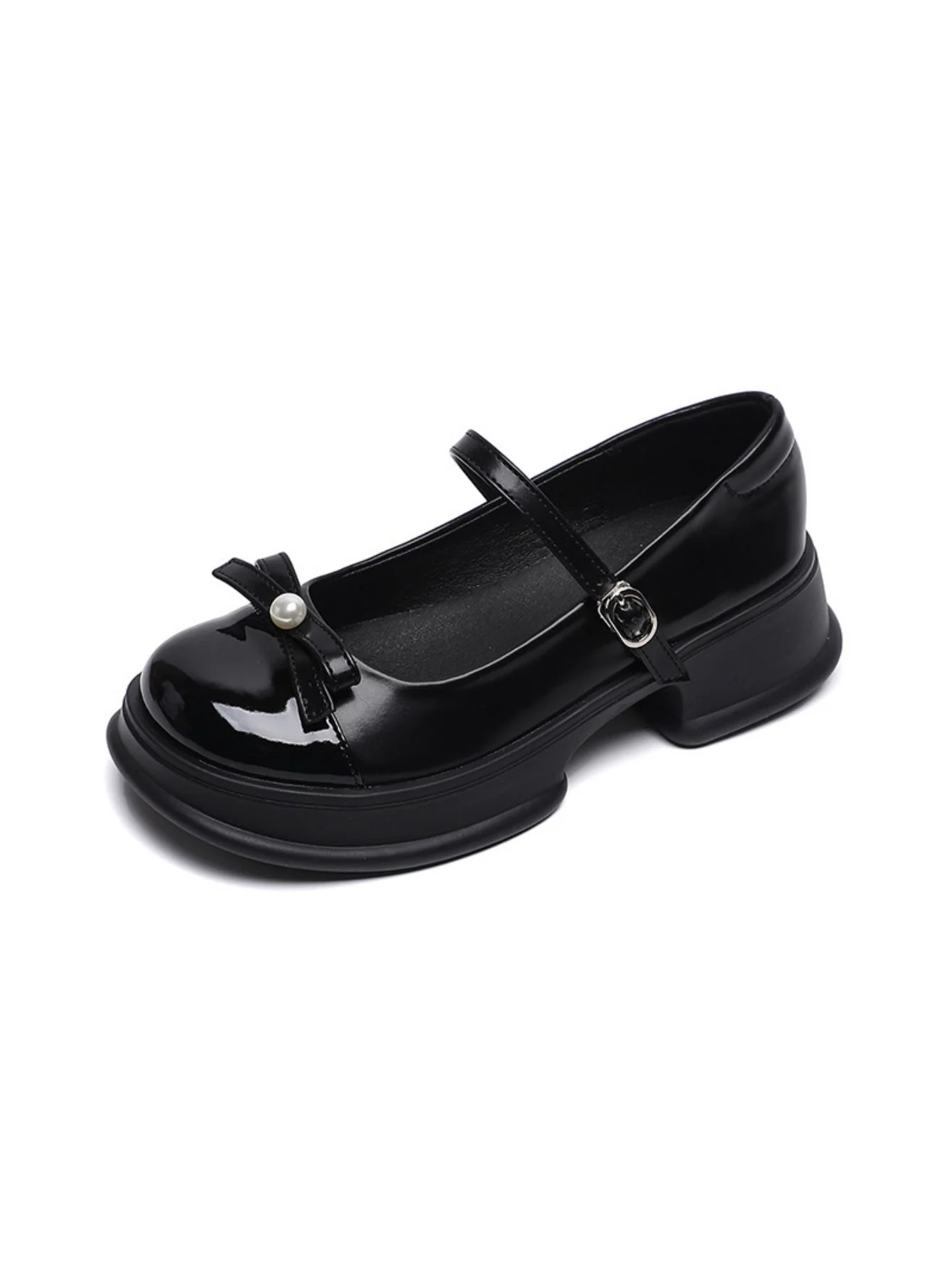 Liber Spring and Autumn Platform Bowknot Women's Mary Jane Shoes - Image 14