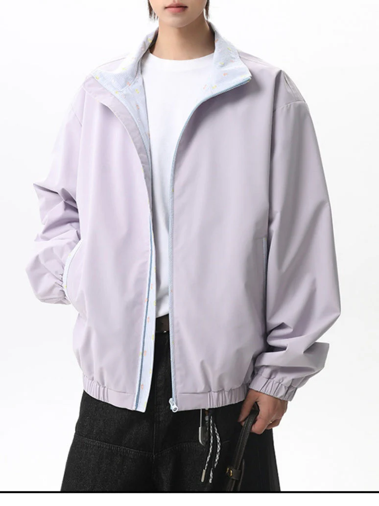 Work Clothes Loose-fit Color-blocked Jackets - Image 5
