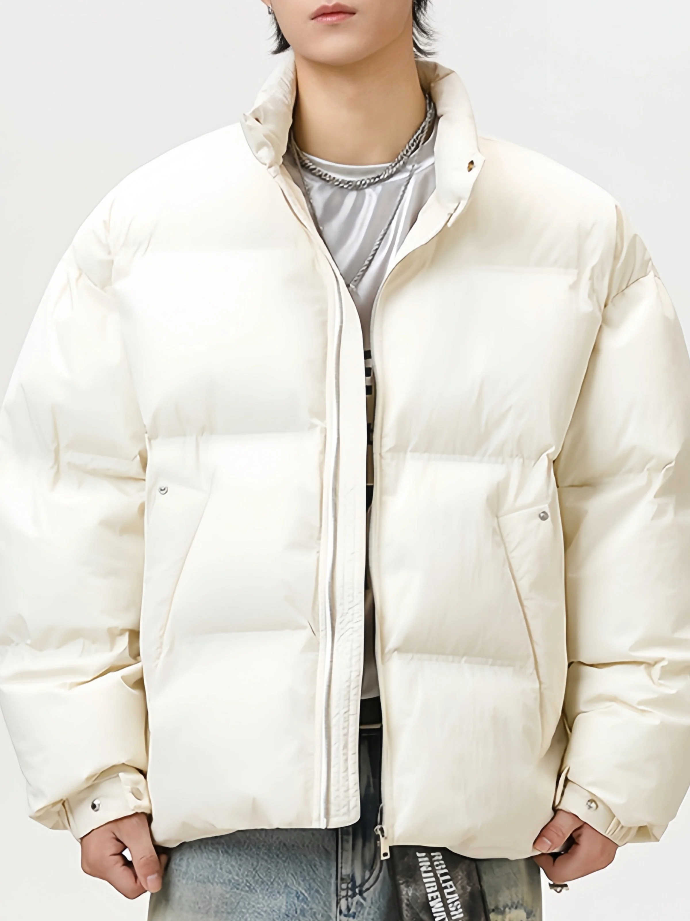 Multicolor Simplicity Loose Cotton Clothes Coat - Image 3