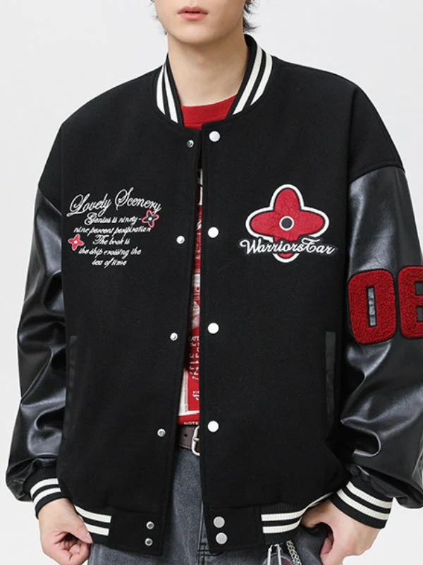 Liber Autumn Neutral wear Embroidery Color matching Jackets - Image 11