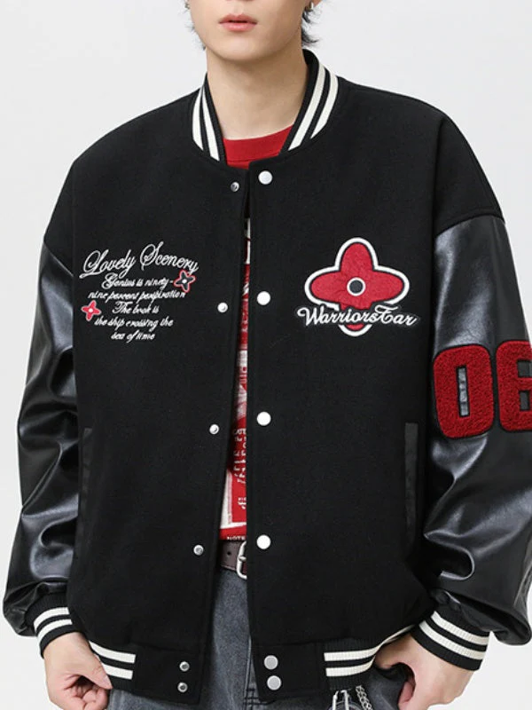 Liber Autumn Neutral wear Embroidery Color matching Jackets - Image 5