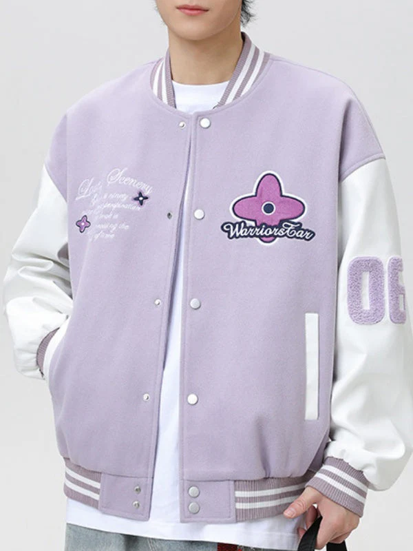 Liber Autumn Neutral wear Embroidery Color matching Jackets - Image 9