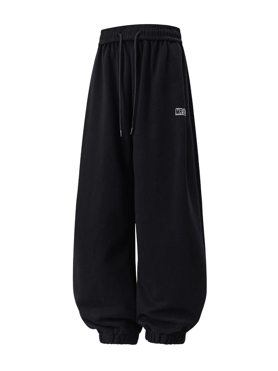 Letter Print Sports And Leisure Three-dimensional Pleating Cuffed Sweatpants - Image 9