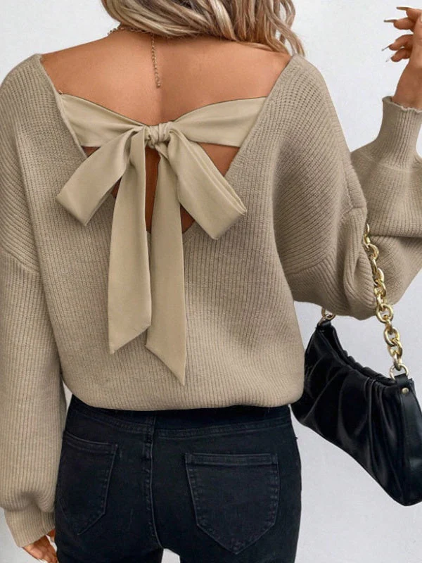 Back bow Knitting Sweaters - Image 19