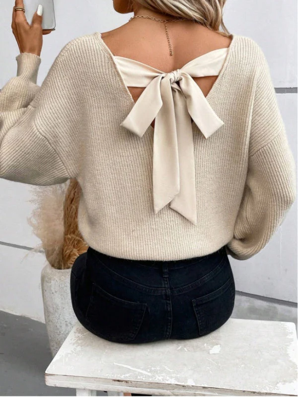 Back bow Knitting Sweaters - Image 4