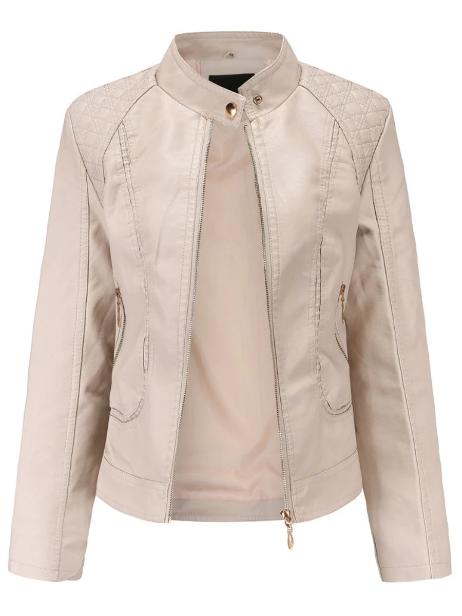 Street Cool Loose Studs Leather Jacket - Image 13