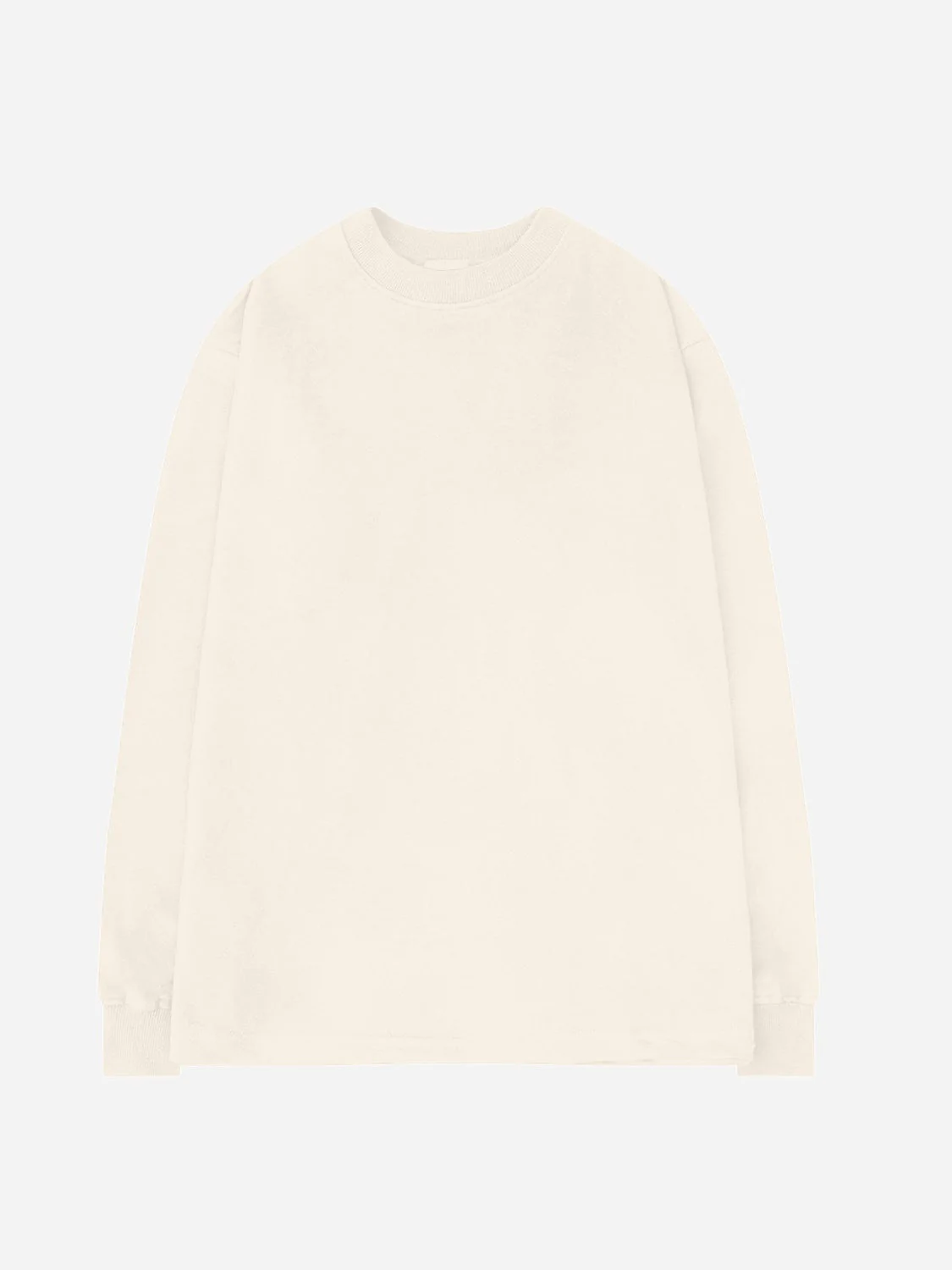 Crew Neck Inner Wear Loose Solid Color Long-sleeved T-shirt - Image 8