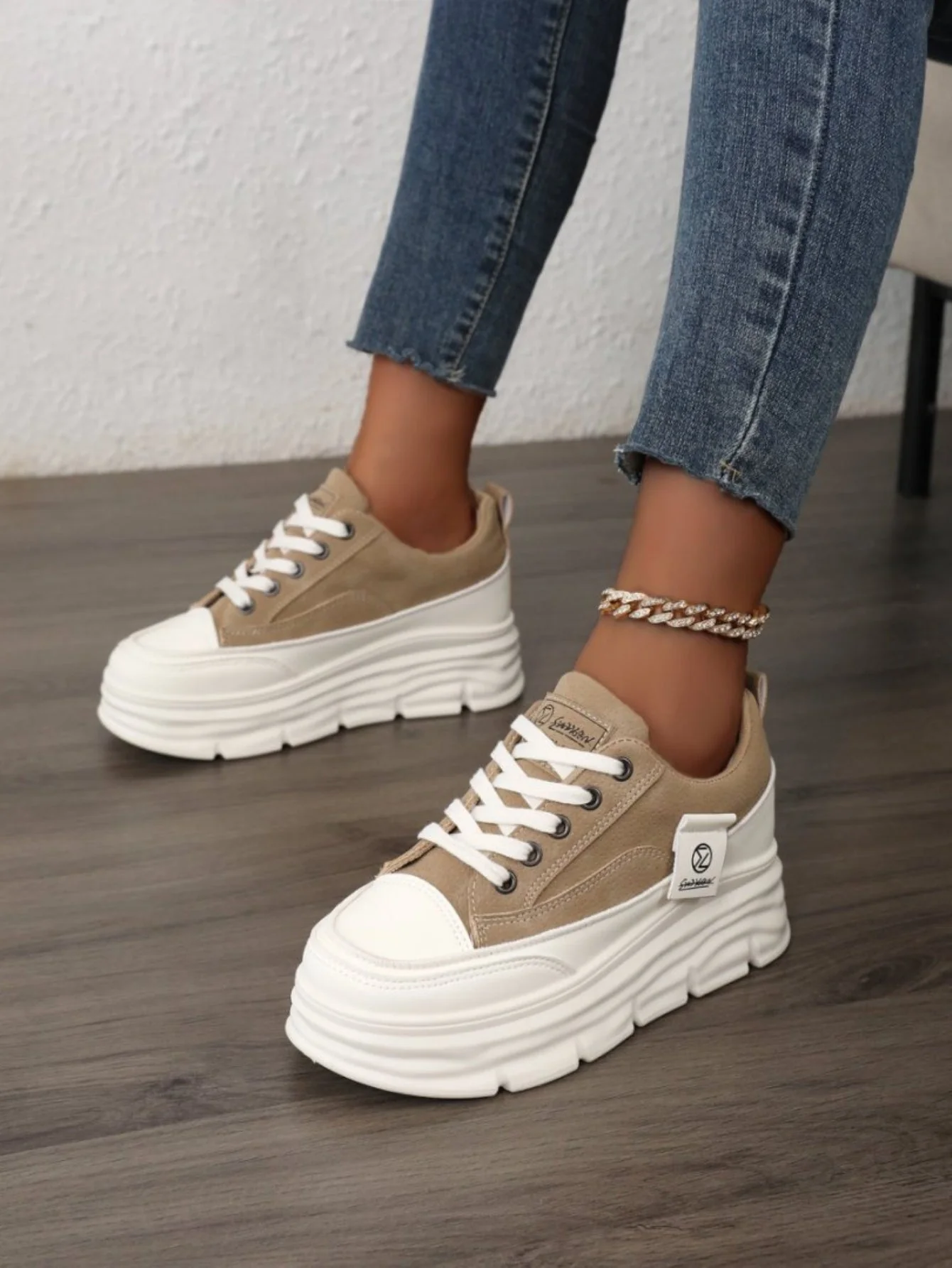 Colorblock Thick-Sole Women's Casual Sneakers - Image 7