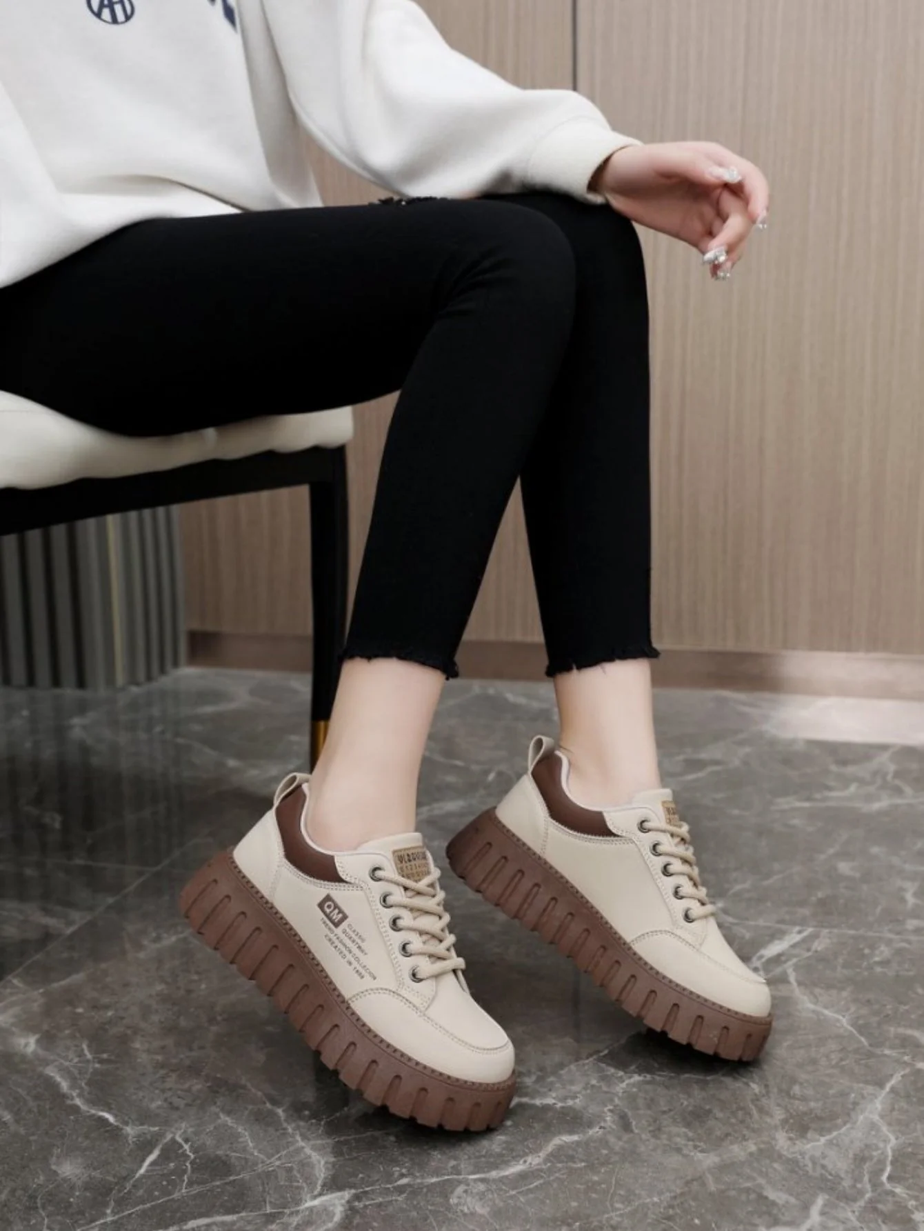 Colorblock Thick-Sole Women's Casual Sneakers - Image 5