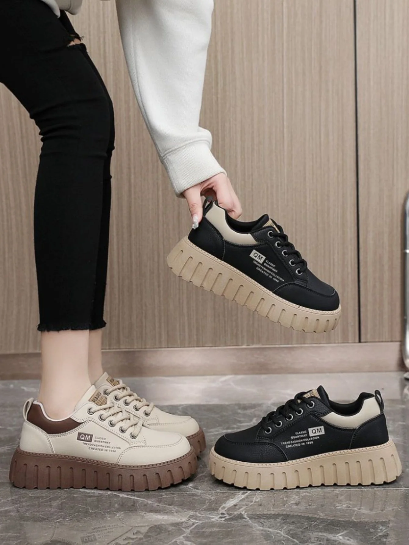 Colorblock Thick-Sole Women's Casual Sneakers - Image 7