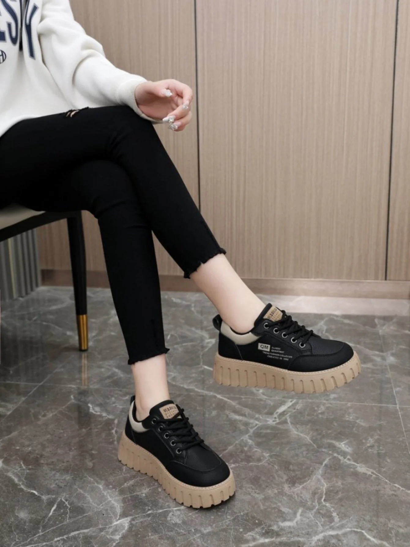 Colorblock Thick-Sole Women's Casual Sneakers - Image 8