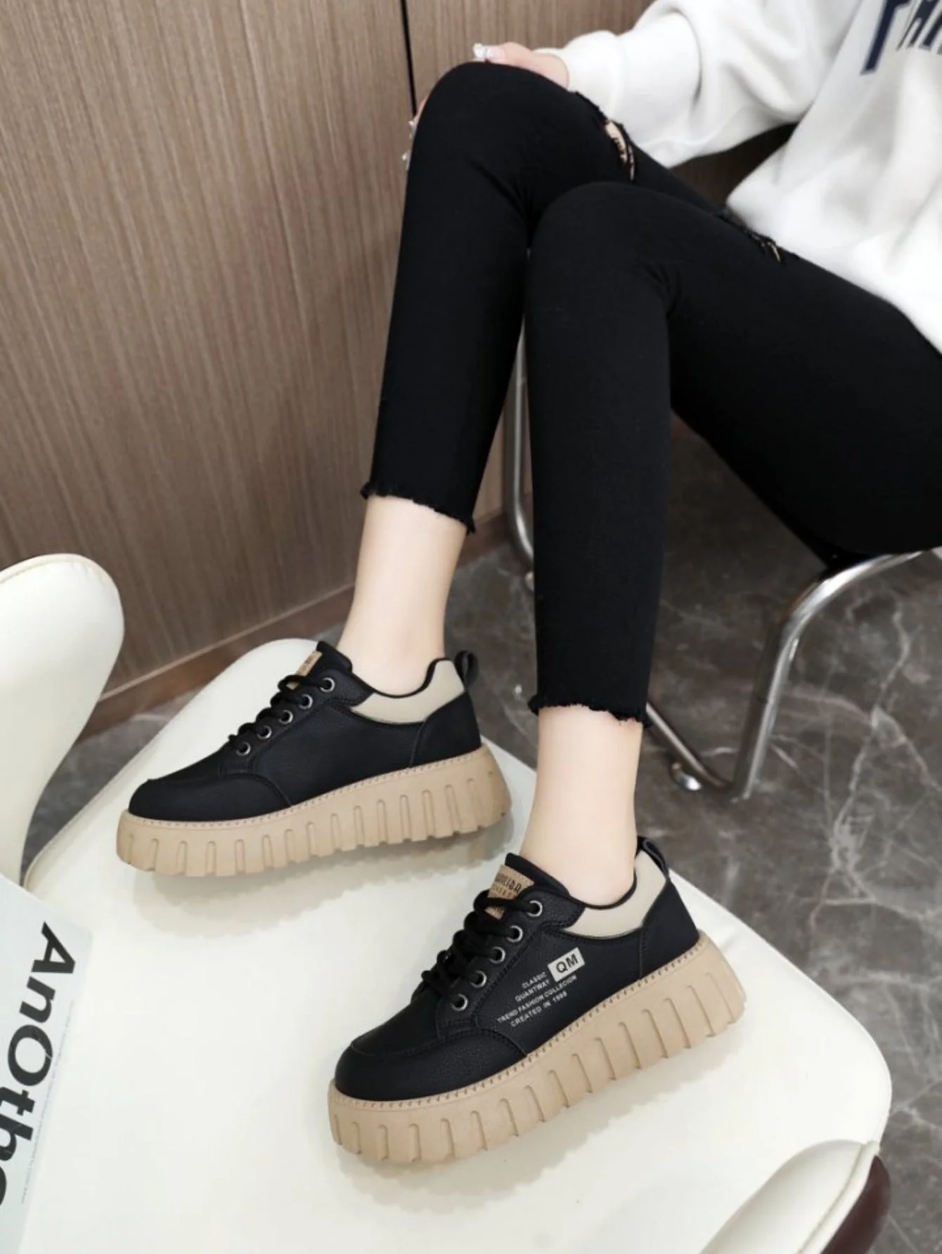 Colorblock Thick-Sole Women's Casual Sneakers - Image 9
